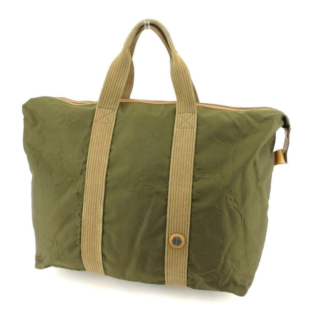 Authentic Dunhill Boston Bag d Mark Green Beige Brown For Men